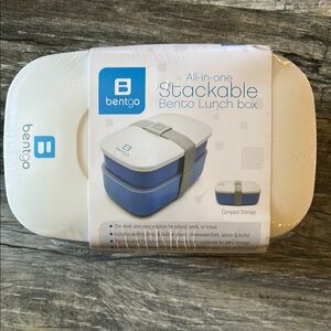 Brand New Bentgo Stackable Bento Lunch Box - White and Blue super size!